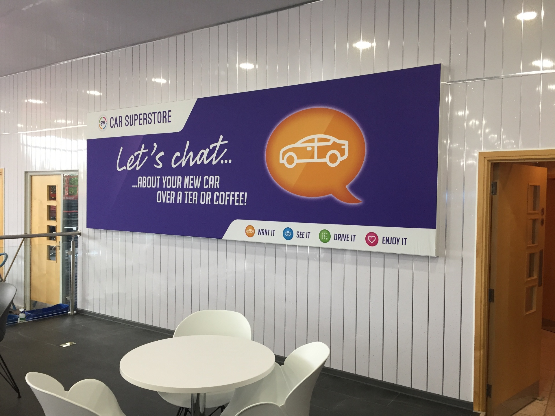 SW Car Superstore — Internal feature wall graphics